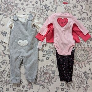 Carter's girls outfits. 6 and 9 months